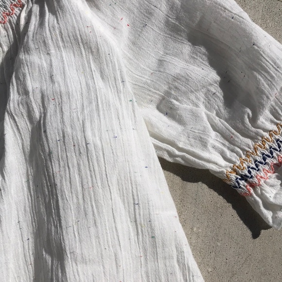 Madewell Rainbow Smocked Trapeze Dress, NWT Small - Picture 7 of 8